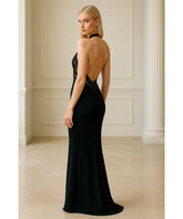 Vestido de Festa Longo Renda Gola Alta Elegante | Hera